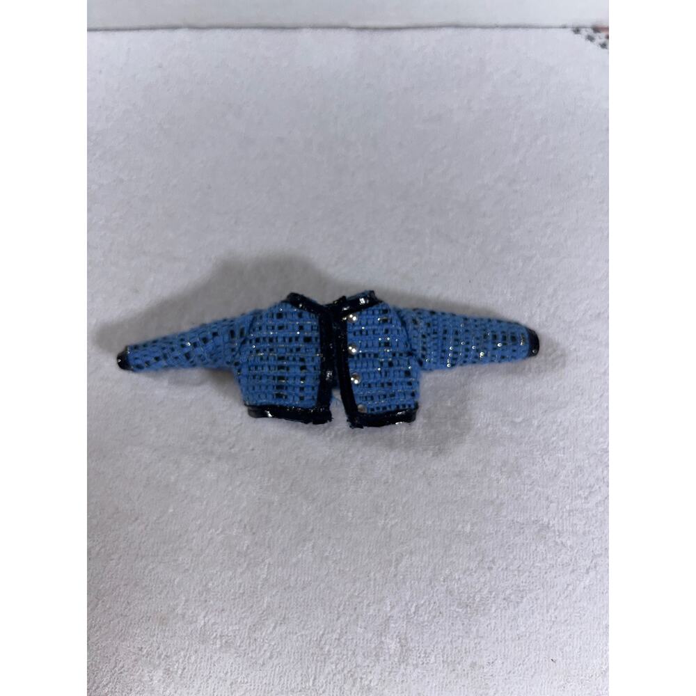Lol Surprise Omg Doll Clothing Uptown Bb Baby Blue Black Tweed Jacket Coat